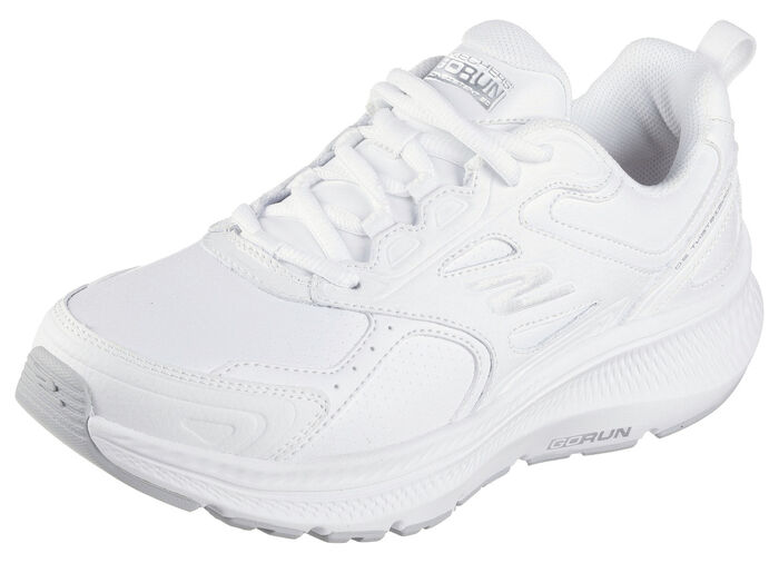 SKECHERS, sportieve damessneakers, gemaakt van leer WEISS